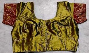 Golden wedding silk Blouse