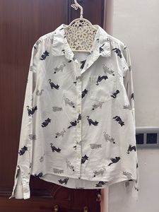 Cat Print Shirt & unicorn bag ba