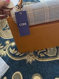 Chic Plaid &amp; Tan Shoulder Bag