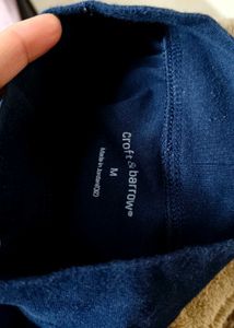 Croft &amp; Barrow Men Navy Blue Long Sleeve T-Shirt