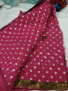Beautiful Pink Saree with blouse