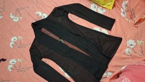 Sheer Black Cardigan