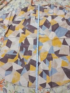 Men's Abstract Print Button-Down Shirt