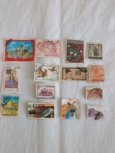 14 vintage stamps