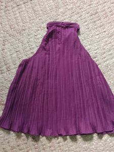 Plisse Halter Neck Top