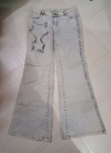 vintage off white bootcut women's jeans