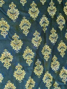 Elegant Teal &amp; Gold Embroidered Kurti