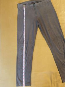 HnM Suede Zip-Front Pants