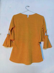 Stylish Cut-Out bell Sleeve Top