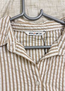 Striped Drawstring Shirt