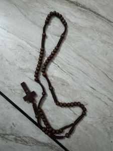 Wooden Rosary Beads Necklace