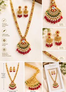 Elegant Gold Plated Necklace Set
