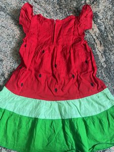 Watermelon Dress with Matching Purse
