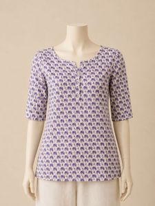 Elephant Print 3/4 Sleeve kurti