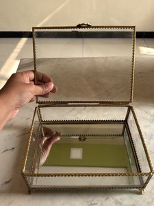 Decorative Glass &amp; Metal Tray