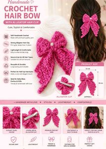 Handmade Crochet Hair Bows
