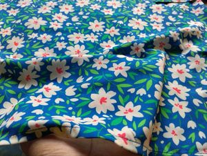 Blue Floral Puff Sleeve Top