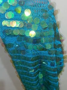y2k sparkly crochet blue top