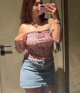 Chic Leopard Print Tube Top