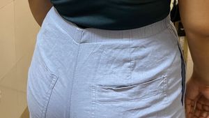 Light Blue Linen Blend Pants