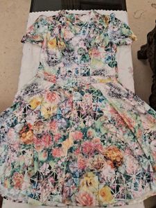 Retro Floral Skater Dress