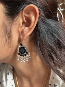 Stylish Black Stone Earrings