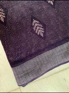 summer friendly Elegant Purple Printed Saree