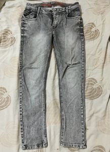 Stylish Grey Wash Denim Jeans