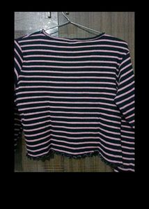 Striped Button-Up Cardigan