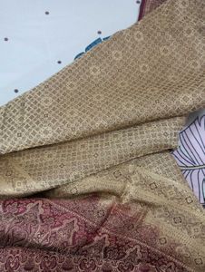 delivery free pure katan silk saree with blouse