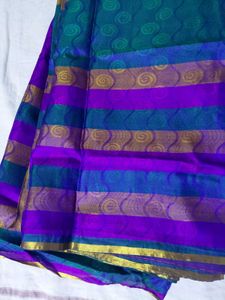 Vibrant Striped Silk Saree