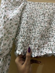 Chic Off-Shoulder Floral Ruched Top