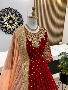Party Wear Gown and Dupatta