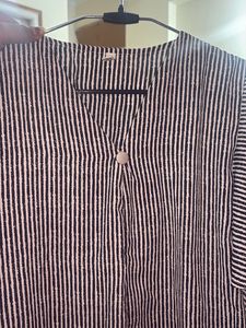 Stylish Striped Button-Up Top