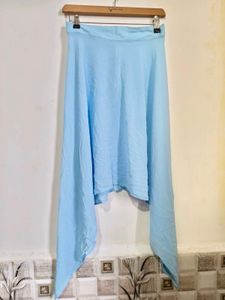 Flowy Asymmetrical Baby Blue Skirt