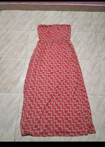Imported Boho Strapless Maxi Dress