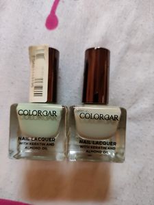 Nailpaints Red And Blue Color