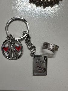 Love Story Keychain & Ring Set