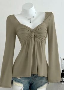 LittleBox Chic Twisted Neck Long Sleeve Top