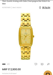 Titan Gold-Tone Analog Watch