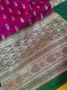 Elegant Pink Banarasi Silk Saree