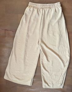 Flowy Beige Culotte Pants