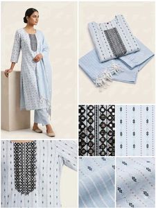 Elegant sky blue Ethnic Kurta Set with Dupatta