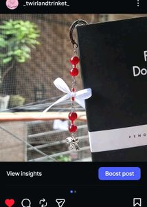 red pink bookmark