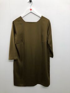 H&amp;M Olive Green Dress with Open Back Detail