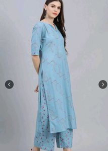 Blue Guitar Print Kurta