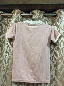 Cute Pink Collared Top