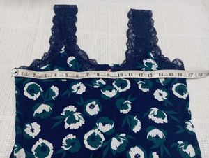 Floral Lace Trim Cami Top