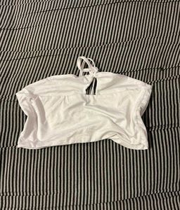 White Tie-Back Crop Top
