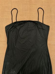 SHEIN Black Faux Leather Finish Polyester Croc-Tex